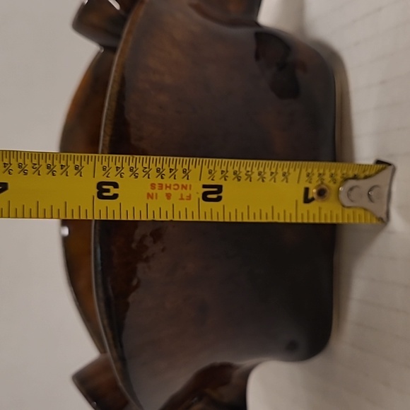 Signed Hilborn Canadian Studio Pottery Brown Pinch Bowl - Picture 15 of 16